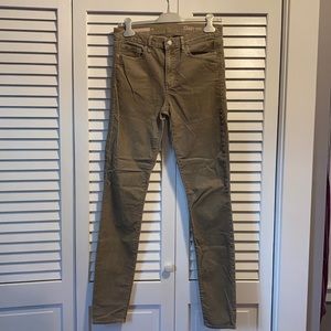 Gap Corduroy Skinny Pants Modern Stretch 30 Tall
